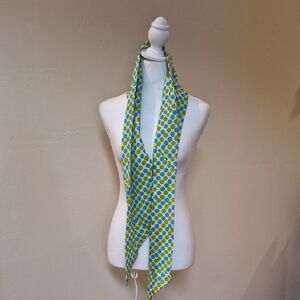 Chic Polka Dot Scarf in Green and Blue